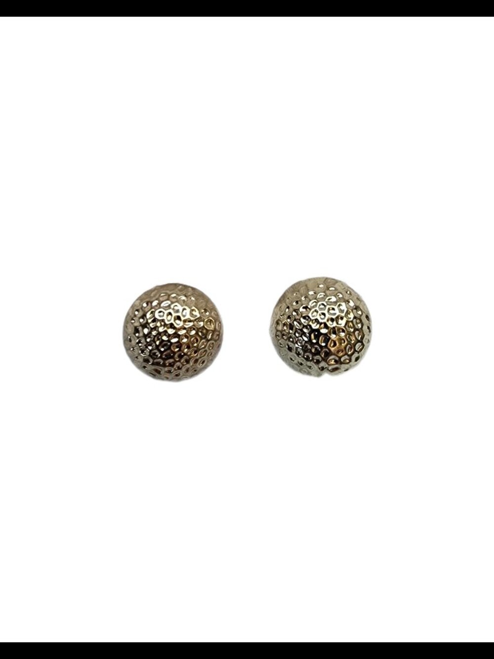 10/$10 - Gold Tone Hammered Dome Stud Earrings